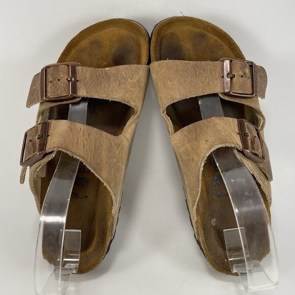 Birkenstock Arizona Slide Sandals Womens Size 39 US 8-8.5 Brown Oiled Leather - Picture 5 of 10